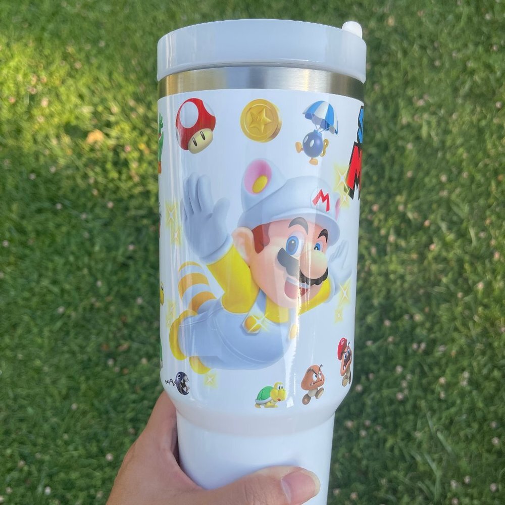 Nintendo Super Mario Bros Tumbler 40 oz  tumbler with hand carry …